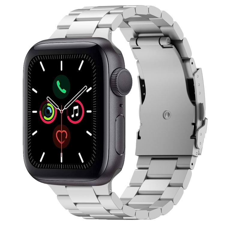 For Apple Watch Series 5 44mm Three Beads Titanium Alloy Metal Watch Band(Silver) - free shipping - PMc TechLife - Order now!