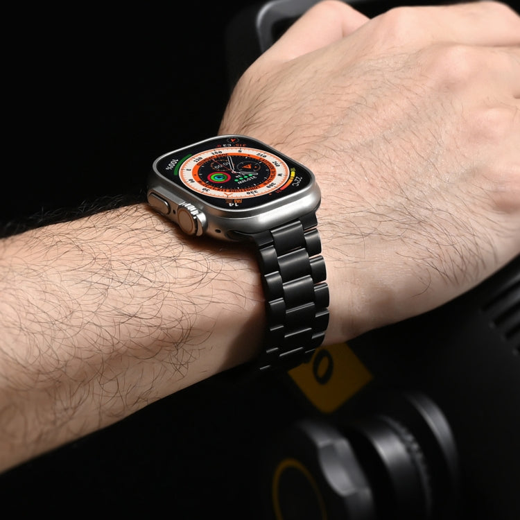 For Apple Watch Series 8 41mm Three Beads Titanium Alloy Metal Watch Band(Titanium Color) - free shipping - PMc TechLife - Order now!