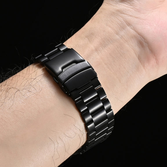 For Apple Watch Series 8 41mm Three Beads Titanium Alloy Metal Watch Band(Titanium Color)