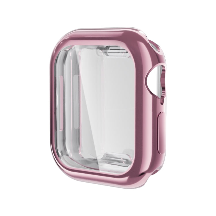For Apple Watch Series 10 46mm Full Coverage TPU Electroplated Watch Case(Pink) - Watch Cases by PMC TechLife | Online Shopping South Africa | PMC TechLife | Buy Now Pay Later Mobicred
