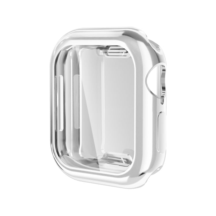 For Apple Watch Series 10 46mm Full Coverage TPU Electroplated Watch Case(Sliver) - Watch Cases by PMC TechLife | Online Shopping South Africa | PMC TechLife | Buy Now Pay Later Mobicred