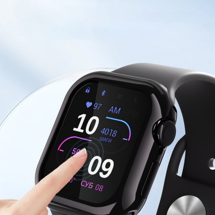 For Apple Watch Series 10 42mm Full Coverage TPU Electroplated Watch Case(Black)