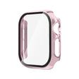 For Apple Watch Series 10 46mm Tempered Glass Film Integrated PC Watch Case(Rose Pink) - Watch Cases by PMC TechLife | Online Shopping South Africa | PMC TechLife | Buy Now Pay Later Mobicred