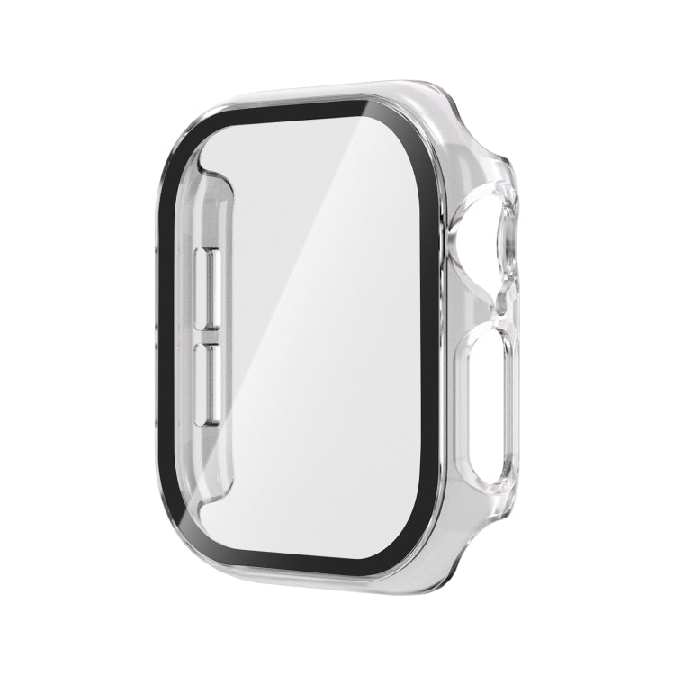 For Apple Watch Series 10 46mm Tempered Glass Film Integrated PC Watch Case(Transparent) - Watch Cases by PMC TechLife | Online Shopping South Africa | PMC TechLife | Buy Now Pay Later Mobicred