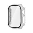 For Apple Watch Series 10 42mm Tempered Glass Film Integrated PC Watch Case(White) - Watch Cases by PMC TechLife | Online Shopping South Africa | PMC TechLife | Buy Now Pay Later Mobicred