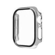 For Apple Watch Series 10 42mm Tempered Glass Film Integrated PC Watch Case(Sliver)