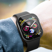 For Apple Watch Series 10 46mm Tempered Glass Film Integrated PC Watch Case(Black)