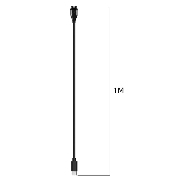 For Garmin Fenix 8 AMOLED / Vivoactive 6 USB-C / Type-C Interface Smart Watch Charging Cable, Length: 1m(black)