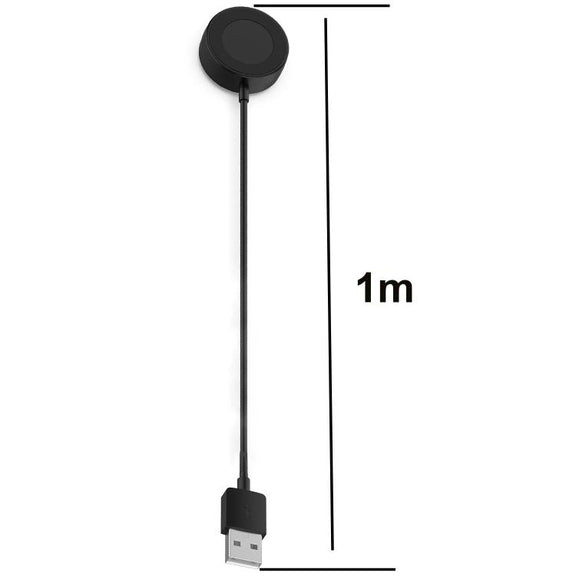 For Garmin Fenix 8 AMOLED / Vivoactive 6 USB Interface Disc Base Smart Watch Charging Cable, Length: 1m(Black)