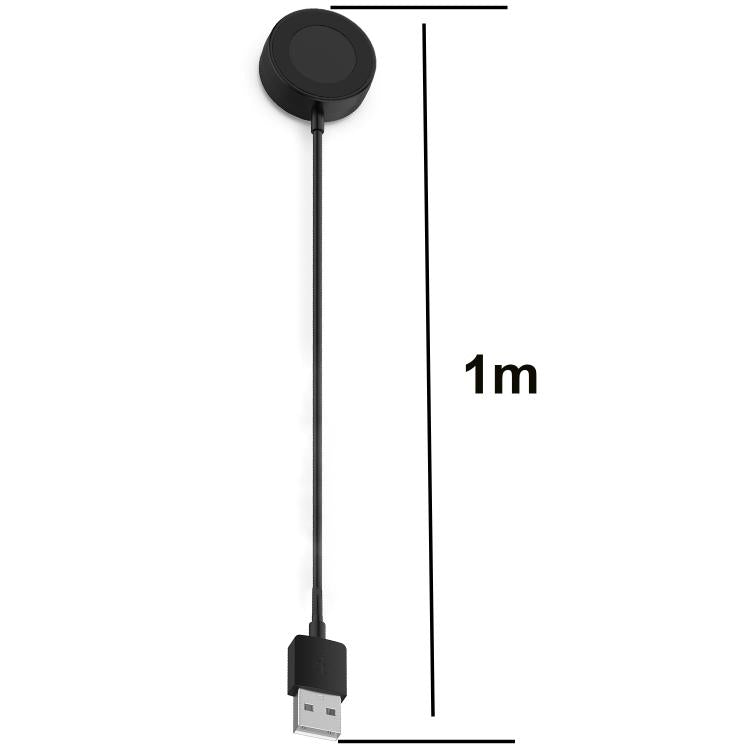 For Garmin Fenix 8 AMOLED / Vivoactive 6 USB Interface Disc Base Smart Watch Charging Cable, Length: 1m(Black)