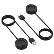 For Garmin Fenix 8 AMOLED / Vivoactive 6 USB Interface Disc Base Smart Watch Charging Cable, Length: 1m(Black)
