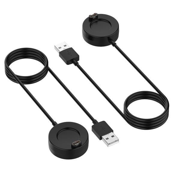 For Garmin Fenix 8 AMOLED / Vivoactive 6 USB Interface Disc Base Smart Watch Charging Cable, Length: 1m(Black)