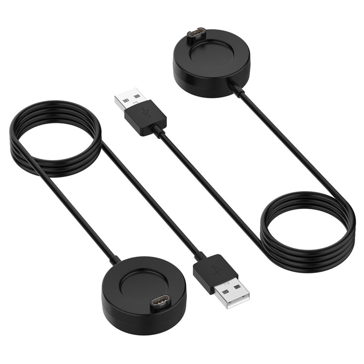 For Garmin Fenix 8 AMOLED / Vivoactive 6 USB Interface Disc Base Smart Watch Charging Cable, Length: 1m(Black)