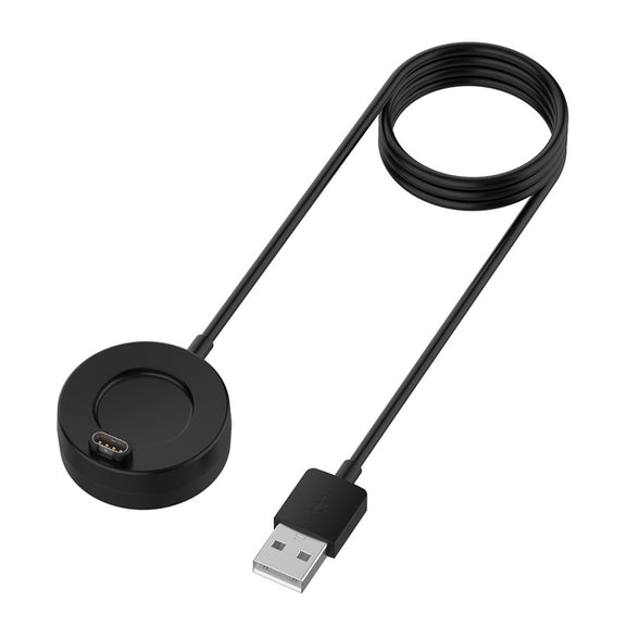 For Garmin Fenix 8 AMOLED / Vivoactive 6 USB Interface Disc Base Smart Watch Charging Cable, Length: 1m(Black)