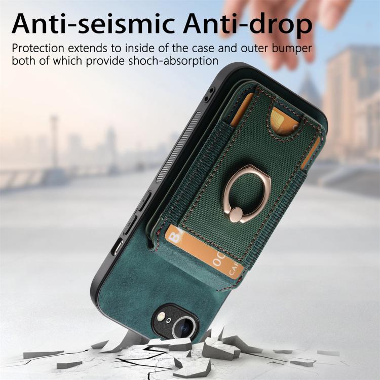 For iPhone 16e Retro Splitable Magnetic Stand Card Bag Leather Phone Case(Green) - free shipping - PMC TechLife - Order now!