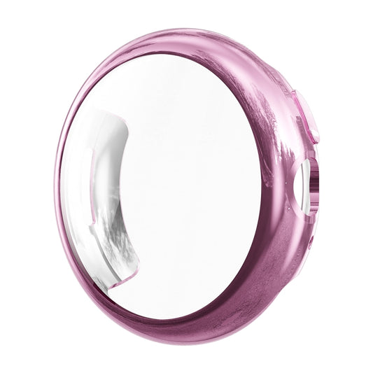 For Google Pixel Watch 3 45mm ENKAY Hat-Prince Full Coverage Electroplated Soft TPU Case with Screen Protection(Pink) - free shipping - PMC Jewellery - Order now!