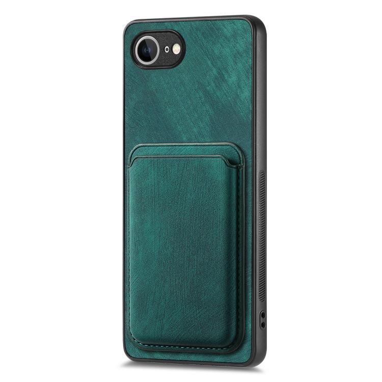 For iPhone 16e Retro Leather Card Bag Magnetic Phone Case(Green) - iPhone 16e Cases by PMC TechLife | Online Shopping South Africa | PMC TechLife | Buy Now Pay Later Mobicred