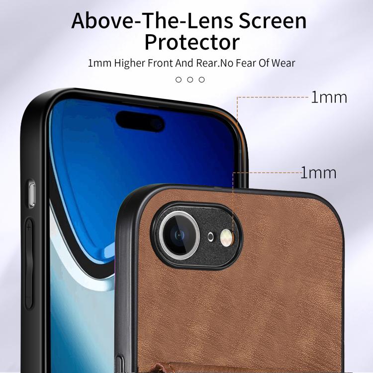 For iPhone 16e Retro Card Wallet Fold Leather Phone Case with Strap(Brown) - iPhone 16e Cases by PMC TechLife | Online Shopping South Africa | PMC TechLife | Buy Now Pay Later Mobicred
