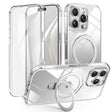 For iPhone 16 Pro Skin Feel MagSafe Holder 360 Full Body Phone Case(Transparent) - iPhone 16 Pro Cases by PMC TechLife | Online Shopping South Africa | PMC TechLife | Buy Now Pay Later Mobicred