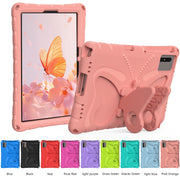 For Lenovo Tab M11 / Xiaoxin Pad 11 2024 Butterfly Bracket EVA Shockproof Tablet Case(Pink Orange)