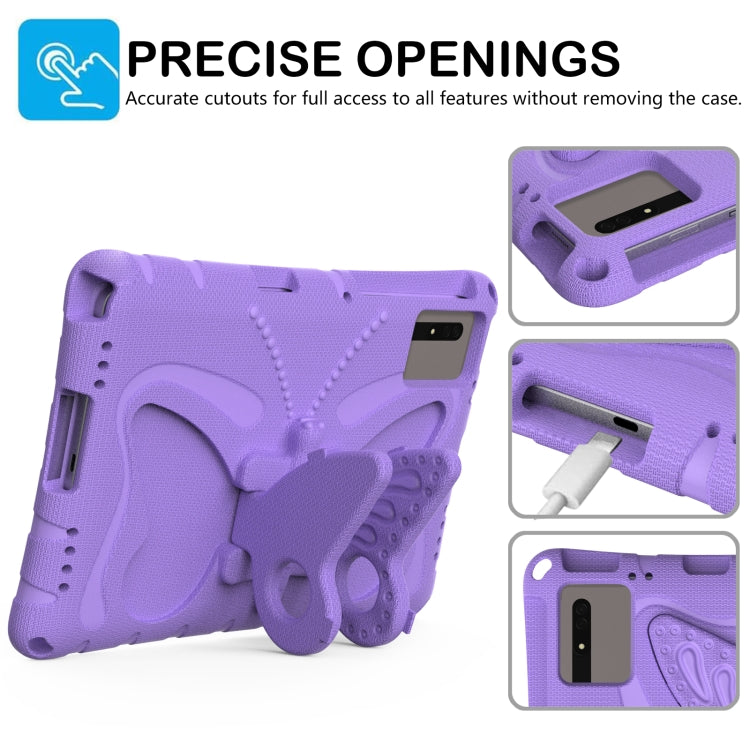 For Lenovo Tab M11 / Xiaoxin Pad 11 2024 Butterfly Bracket EVA Shockproof Tablet Case(Light Purple) - Lenovo by PMC Jewellery | Online Shopping South Africa | PMC Jewellery | Buy Now Pay Later Mobicred