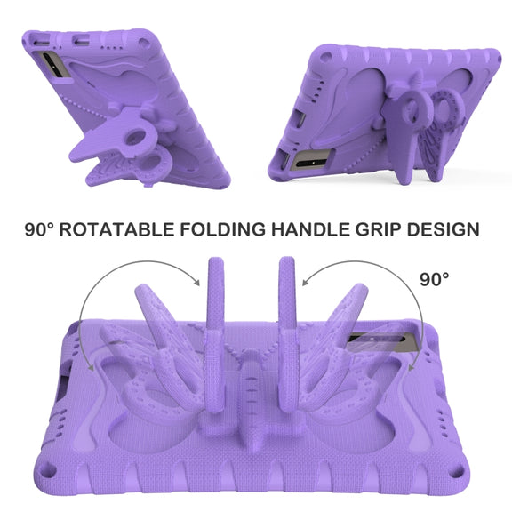 For Lenovo Tab M11 / Xiaoxin Pad 11 2024 Butterfly Bracket EVA Shockproof Tablet Case(Light Purple)
