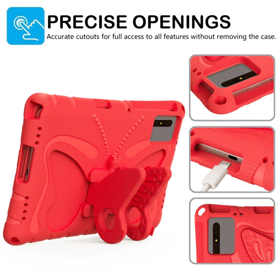 For Lenovo Tab M11 / Xiaoxin Pad 11 2024 Butterfly Bracket EVA Shockproof Tablet Case(Red)