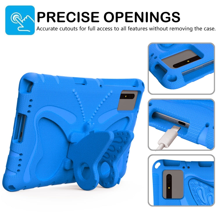 For Lenovo Tab M11 / Xiaoxin Pad 11 2024 Butterfly Bracket EVA Shockproof Tablet Case(Blue)