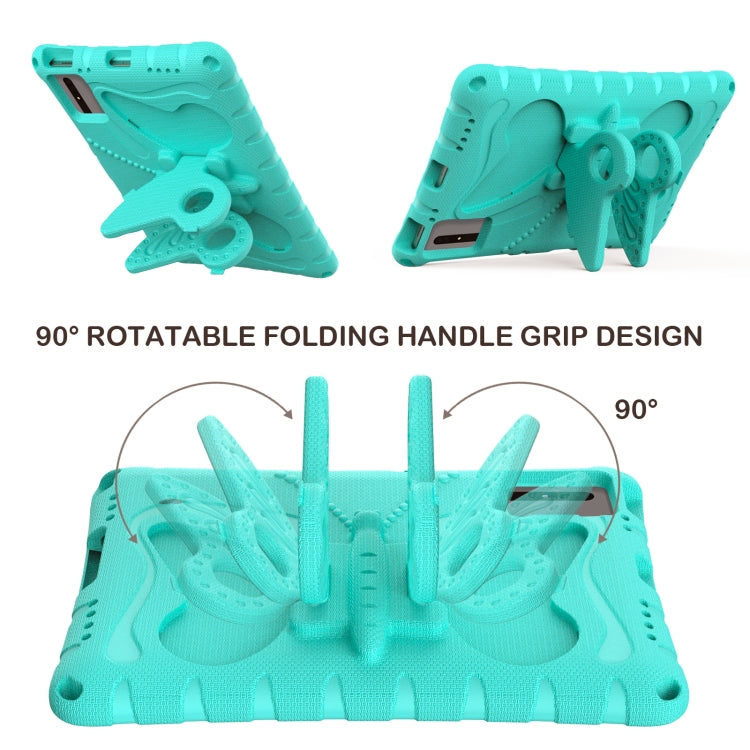 For Lenovo Tab M11 / Xiaoxin Pad 11 2024 Butterfly Bracket EVA Shockproof Tablet Case(Mint Green)