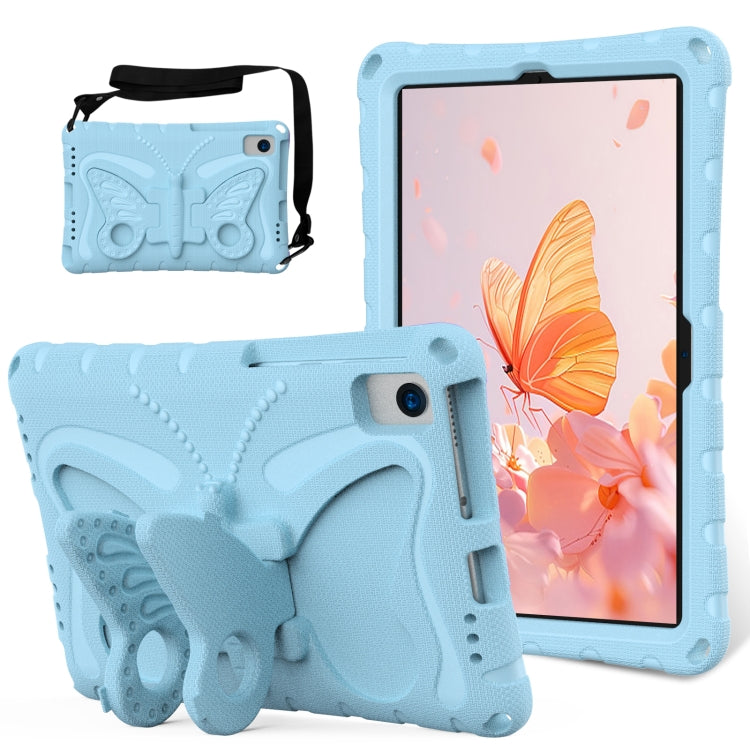 For Lenovo Tab M10 Plus TB-X606F 10.3 Butterfly Bracket EVA Shockproof Tablet Case(Light Blue) - Lenovo by PMC TechLife | Online Shopping South Africa | PMC TechLife | Buy Now Pay Later Mobicred