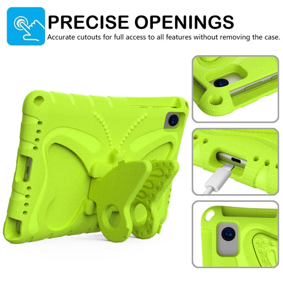 For Lenovo Tab M10 Plus TB-X606F 10.3 Butterfly Bracket EVA Shockproof Tablet Case(Grass Green)