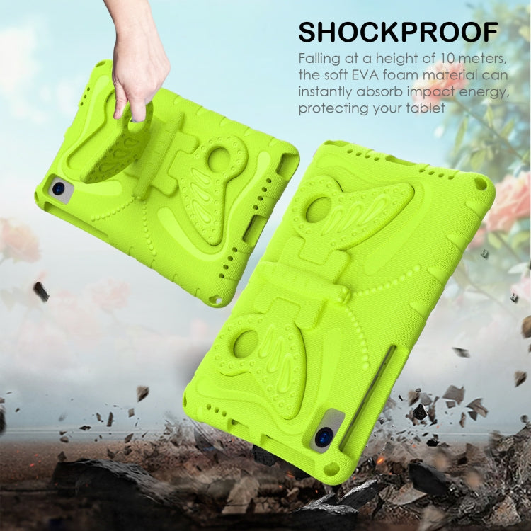 For Lenovo Tab M10 Plus TB-X606F 10.3 Butterfly Bracket EVA Shockproof Tablet Case(Grass Green)