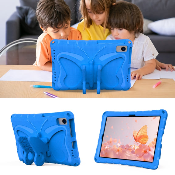 For Lenovo Tab M10 Plus TB-X606F 10.3 Butterfly Bracket EVA Shockproof Tablet Case(Blue)