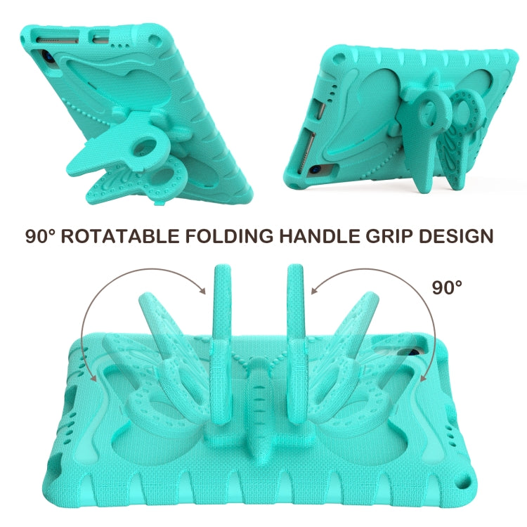 For Lenovo Tab M10 Plus TB-X606F 10.3 Butterfly Bracket EVA Shockproof Tablet Case(Mint Green)