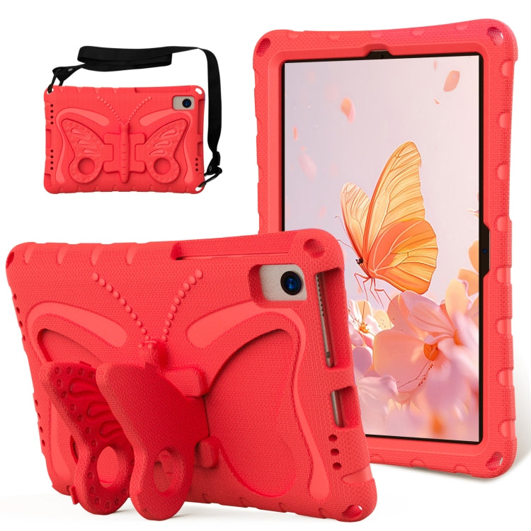 For Lenovo Tab K10 TB-X6C6F 10.3 Butterfly Bracket EVA Shockproof Tablet Case(Red) - Lenovo by PMC TechLife | Online Shopping South Africa | PMC TechLife | Buy Now Pay Later Mobicred