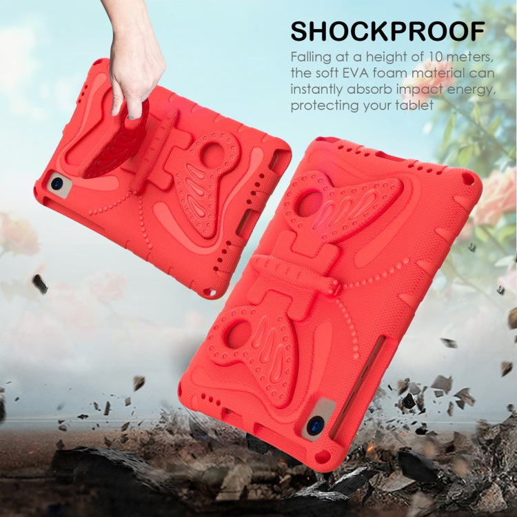 For Lenovo Tab K10 TB-X6C6F 10.3 Butterfly Bracket EVA Shockproof Tablet Case(Red)