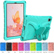 For Lenovo Tab K10 TB-X6C6F 10.3 Butterfly Bracket EVA Shockproof Tablet Case(Mint Green)
