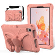 For Lenovo Tab M8 TB-8505F 8.0 / TB-8705N Butterfly Bracket EVA Shockproof Tablet Case(Pink Orange) - Lenovo by PMC TechLife | Online Shopping South Africa | PMC TechLife | Buy Now Pay Later Mobicred