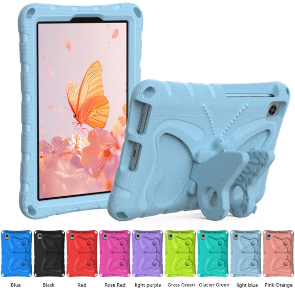 For Lenovo Tab M8 TB-8505F 8.0 / TB-8705N Butterfly Bracket EVA Shockproof Tablet Case(Light Blue)