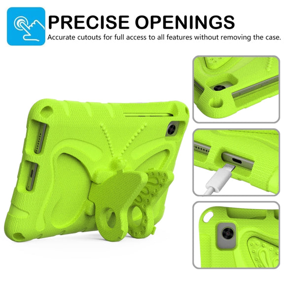 For Lenovo Tab M8 TB-8505F 8.0 / TB-8705N Butterfly Bracket EVA Shockproof Tablet Case(Grass Green)