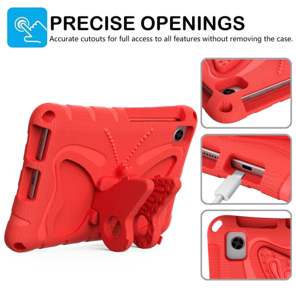 For Lenovo Tab M8 TB-8505F 8.0 / TB-8705N Butterfly Bracket EVA Shockproof Tablet Case(Red)