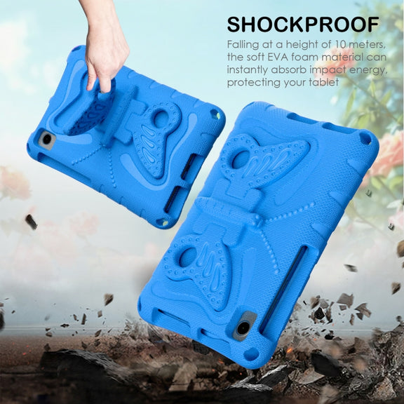 For Lenovo Tab M8 TB-8505F 8.0 / TB-8705N Butterfly Bracket EVA Shockproof Tablet Case(Blue)