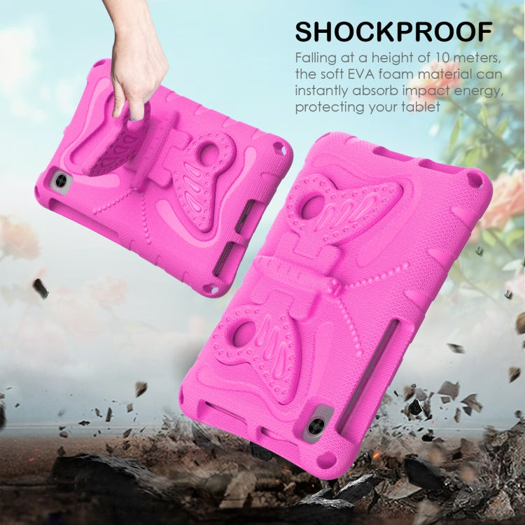 For Lenovo Tab M8 TB-8505F 8.0 / TB-8705N Butterfly Bracket EVA Shockproof Tablet Case(RoseRed) - Lenovo by PMC TechLife | Online Shopping South Africa | PMC TechLife | Buy Now Pay Later Mobicred