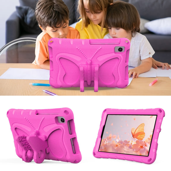 For Lenovo Tab M8 TB-8505F 8.0 / TB-8705N Butterfly Bracket EVA Shockproof Tablet Case(RoseRed)