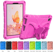 For Lenovo Tab M8 TB-8505F 8.0 / TB-8705N Butterfly Bracket EVA Shockproof Tablet Case(RoseRed)