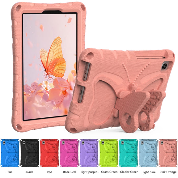 For Lenovo Tan M8 Gen4 8.0 2023 Butterfly Bracket EVA Shockproof Tablet Case(Pink Orange)