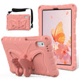 For Lenovo Tab M9 TB-310XU 2023 Butterfly Bracket EVA Shockproof Tablet Case(Pink Orange) - Lenovo by PMC TechLife | Online Shopping South Africa | PMC TechLife | Buy Now Pay Later Mobicred