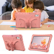 For Lenovo Tab M9 TB-310XU 2023 Butterfly Bracket EVA Shockproof Tablet Case(Pink Orange)