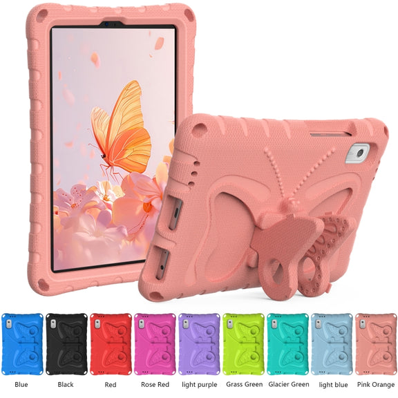 For Lenovo Tab M9 TB-310XU 2023 Butterfly Bracket EVA Shockproof Tablet Case(Pink Orange)