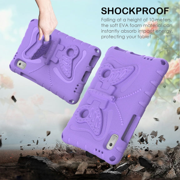 For Lenovo Tab M9 TB-310XU 2023 Butterfly Bracket EVA Shockproof Tablet Case(Light Purple)